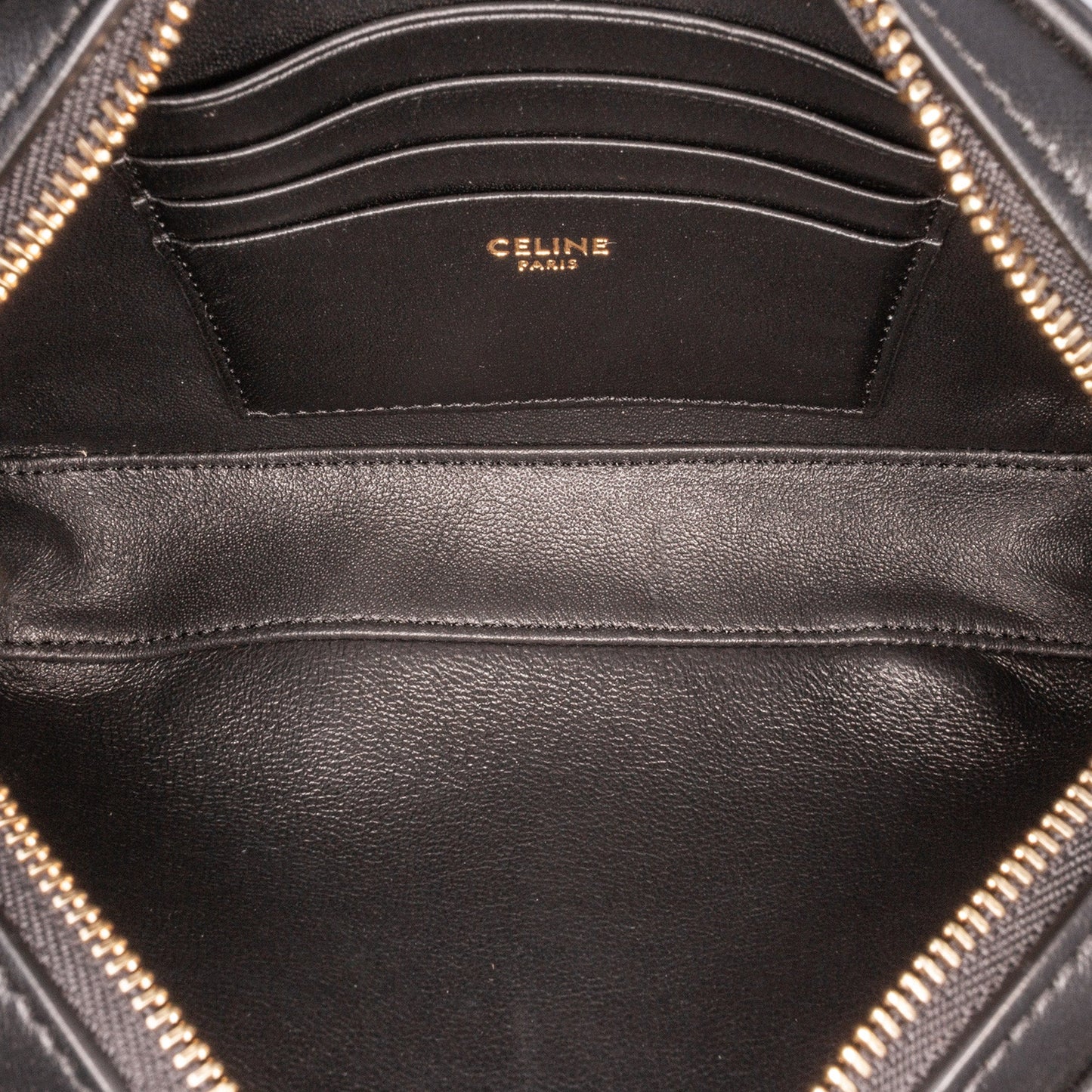 Celine Leather Crecy Belt Bag Black