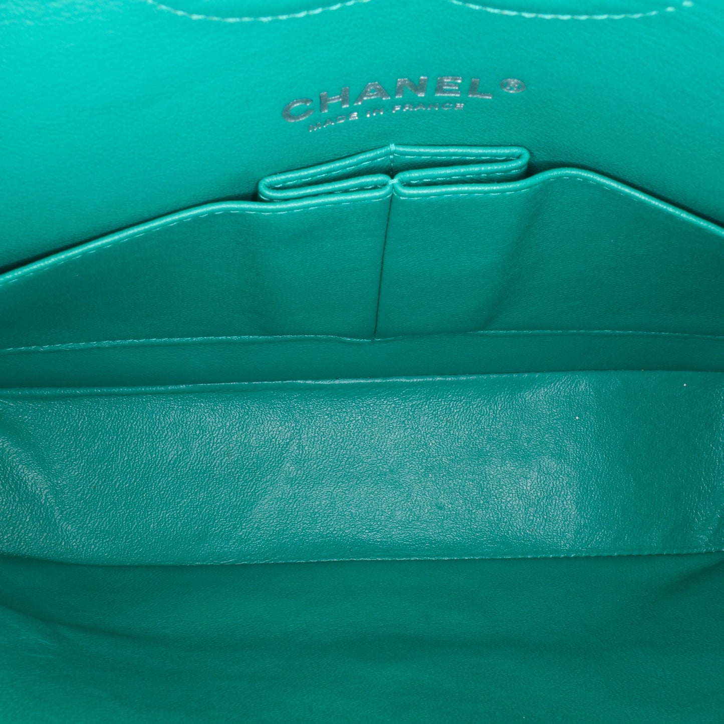 Chanel Medium Classic Jersey Double Flap Green