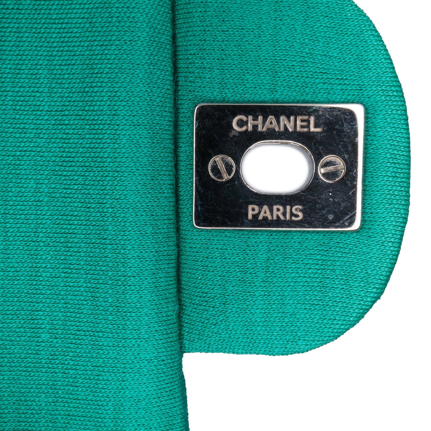 Chanel Medium Classic Jersey Double Flap Green