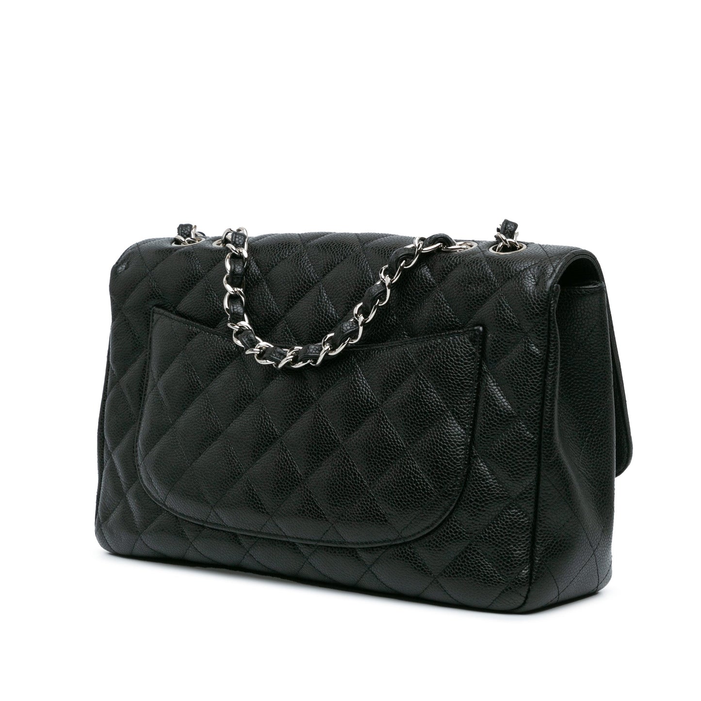 Chanel Jumbo Classic Caviar Single Flap Black