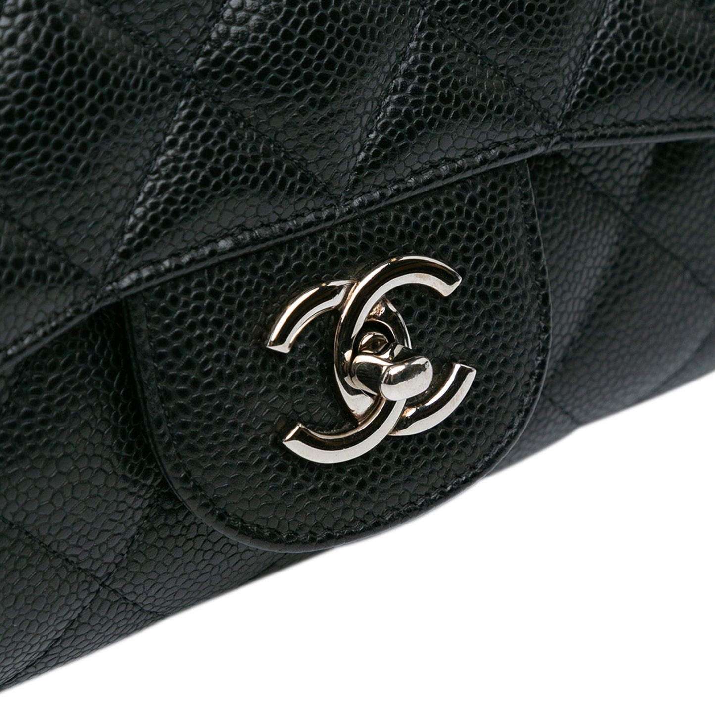 Chanel Jumbo Classic Caviar Single Flap Black