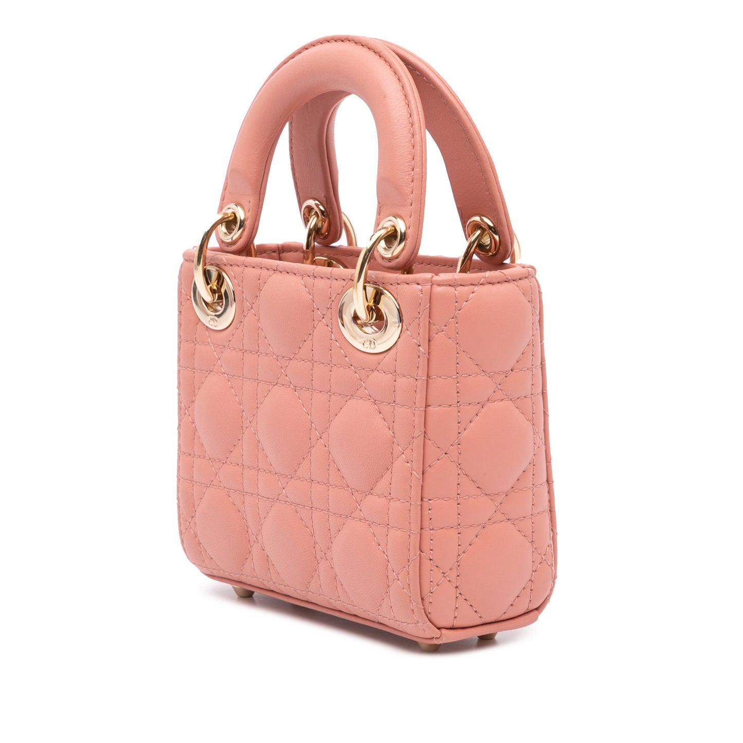 Dior Micro Lambskin Cannage Lady Dior Pink
