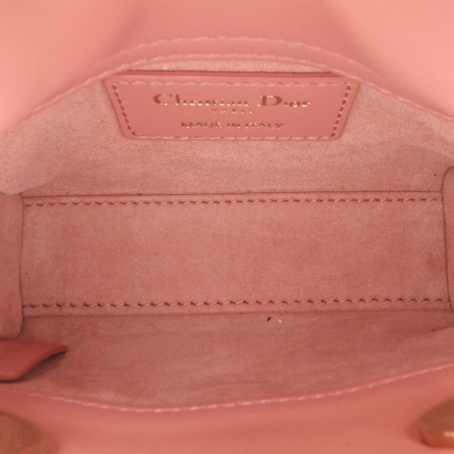 Dior Micro Lambskin Cannage Lady Dior Pink