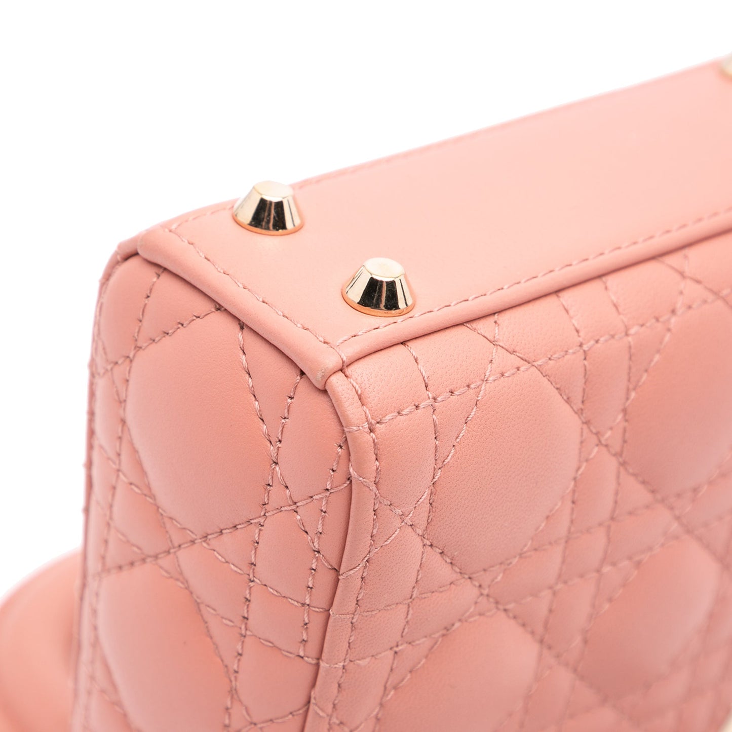 Dior Micro Lambskin Cannage Lady Dior Pink
