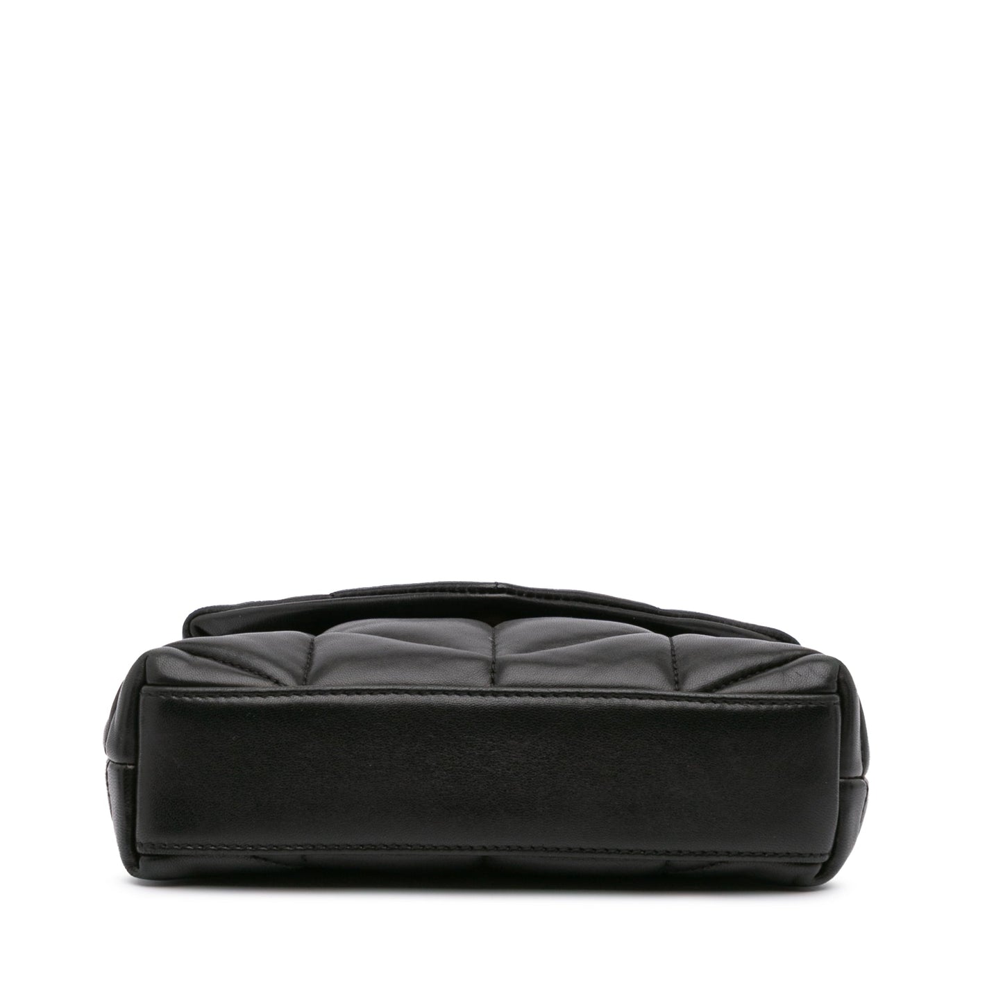 Saint Laurent Small Lambskin LouLou Puffer Clutch Black