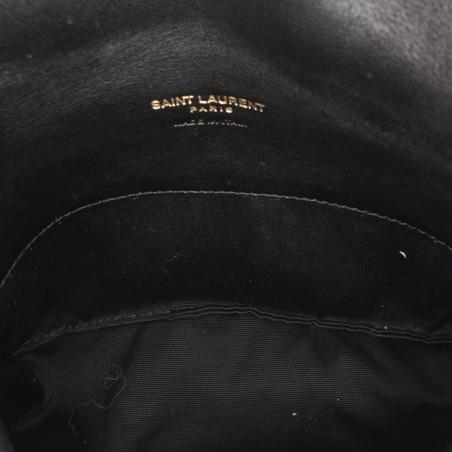 Saint Laurent Small Lambskin LouLou Puffer Clutch Black
