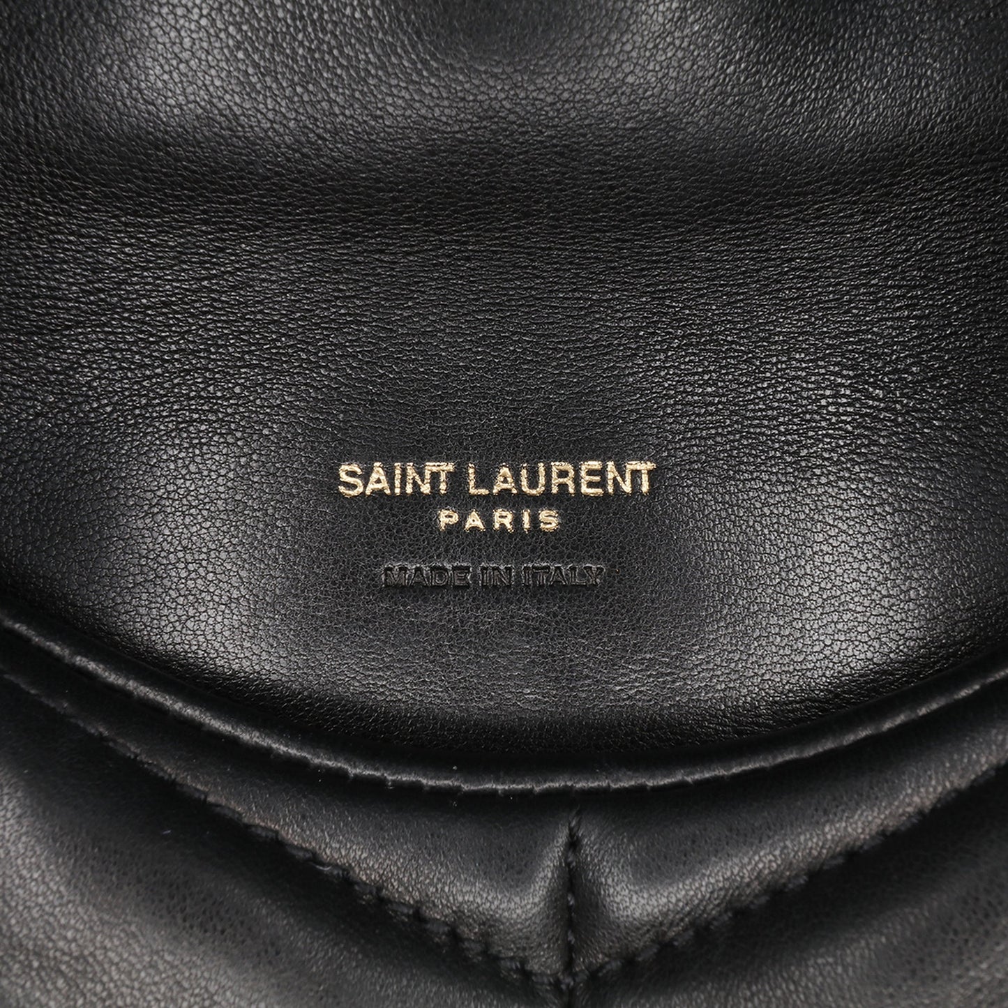 Saint Laurent Small Lambskin LouLou Puffer Clutch Black