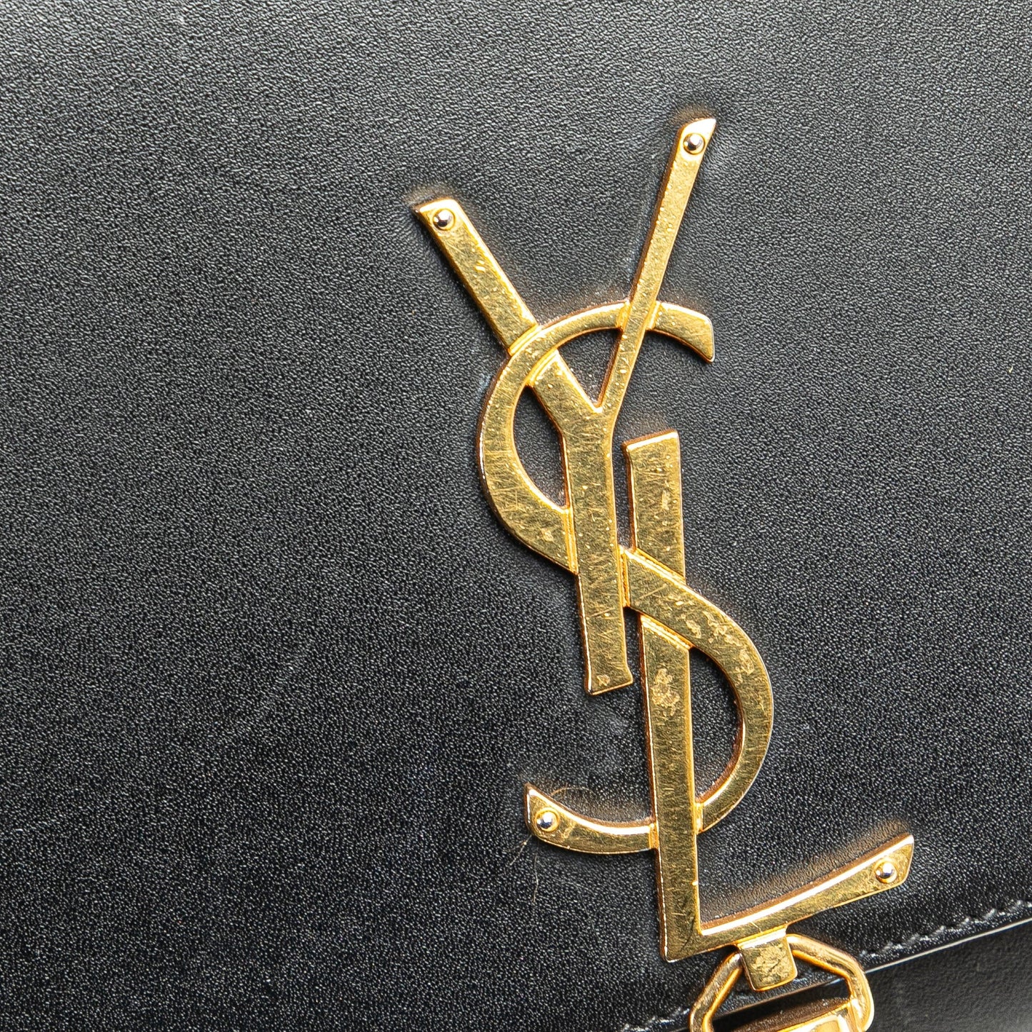 Saint Laurent Medium Smooth Calfskin Classic Monogram Kate Tassel Crossbody Black