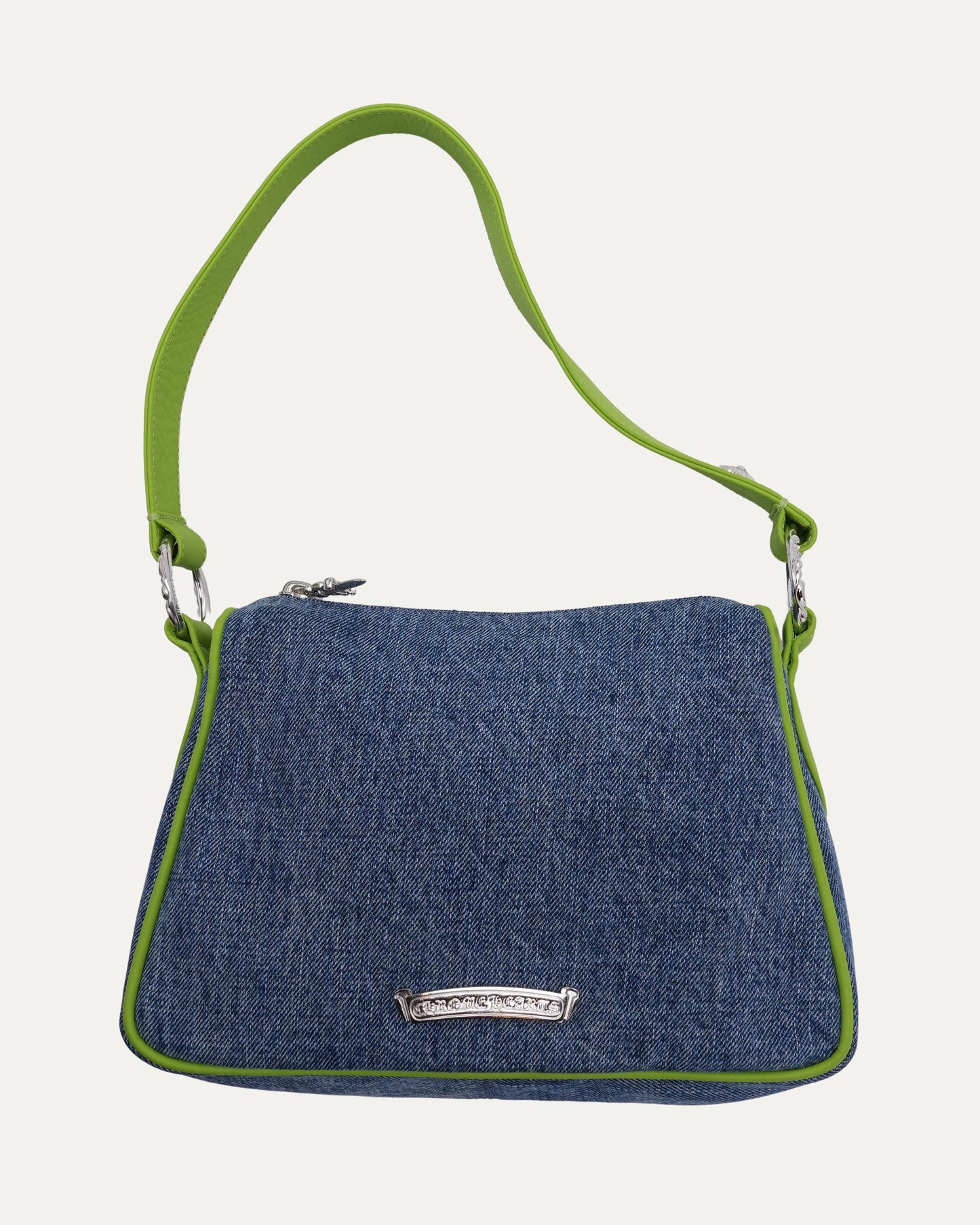 Denim Cross Patch  Nugget Bag