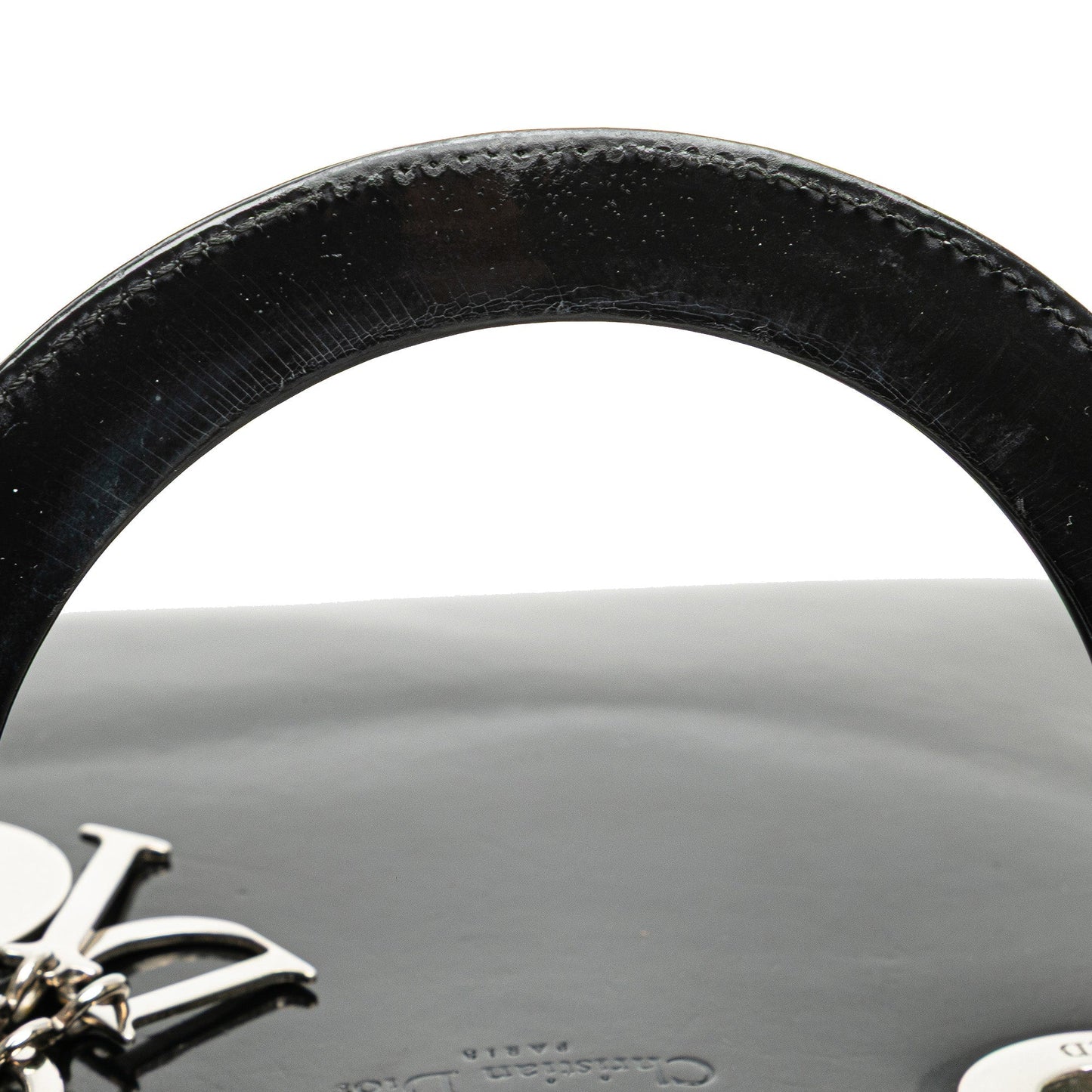 Dior Medium Patent Lady Dior Black