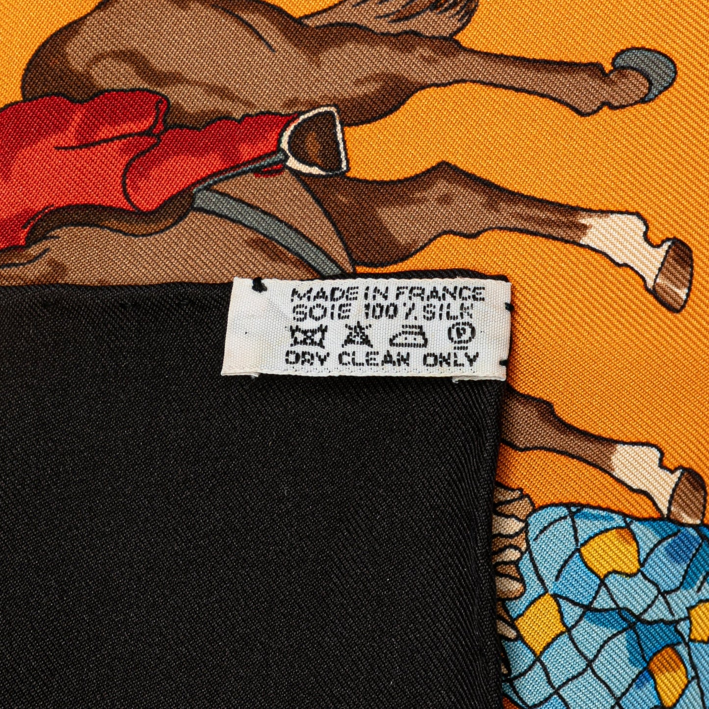 Sattars Musee Vivant du Cheval Chantilly Silk Scarf Black