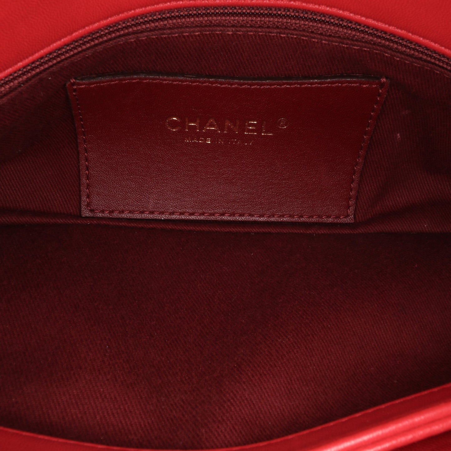 Chanel Medium Lambskin Mademoiselle Bowling Bag Red