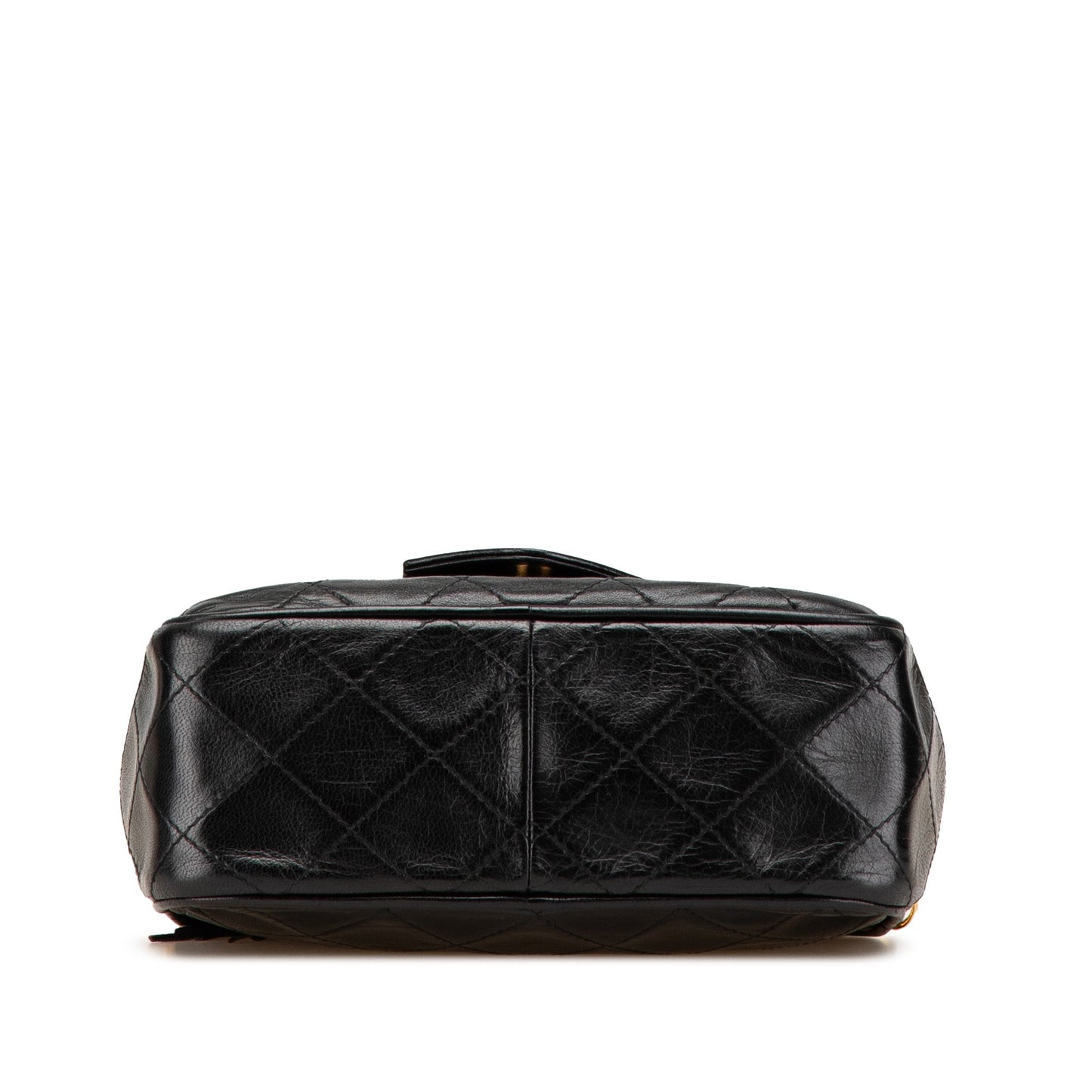 Chanel CC Quilted Lambskin Tassel Camera Bag Black