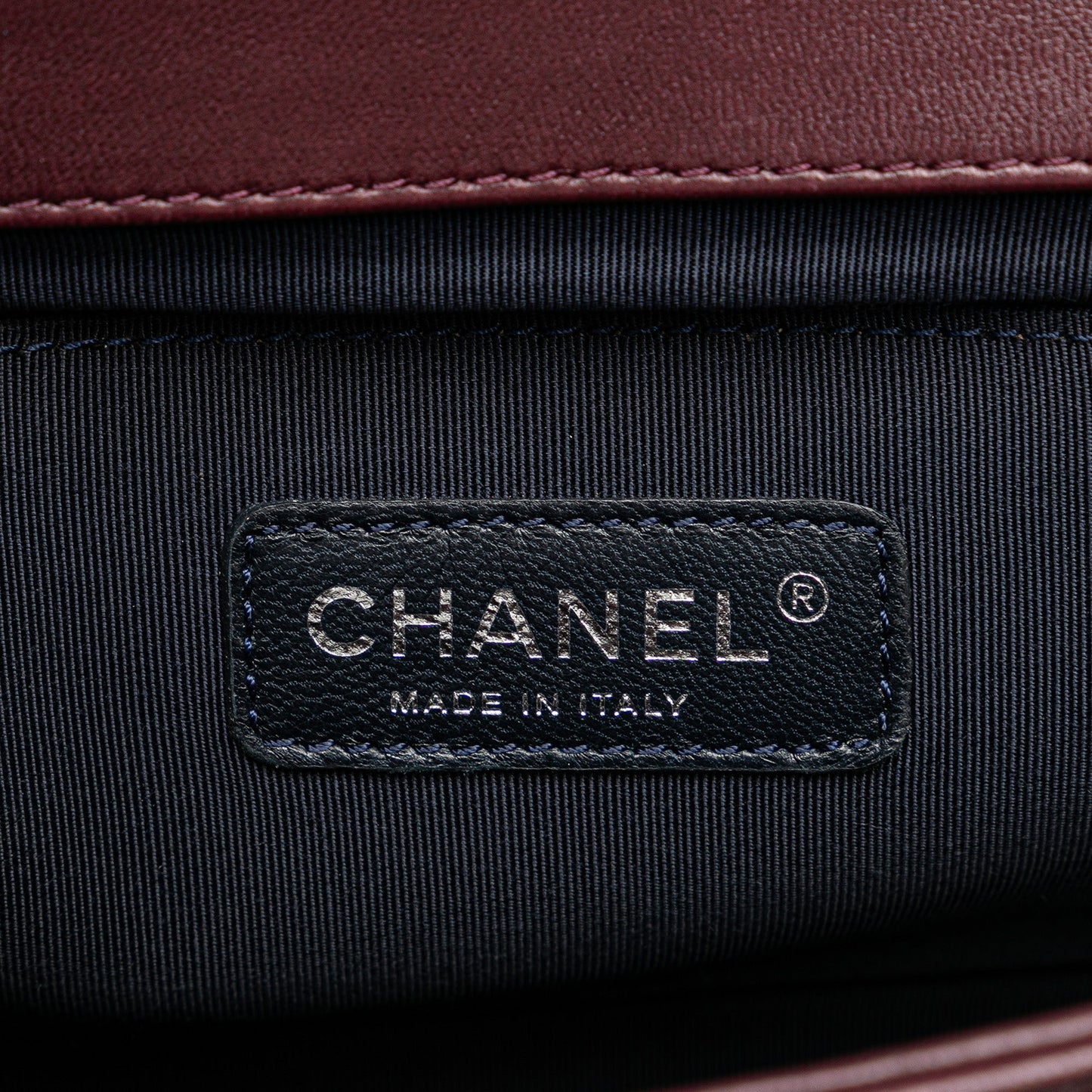 Chanel Old Medium Velvet and Tweed Boy Flap Red