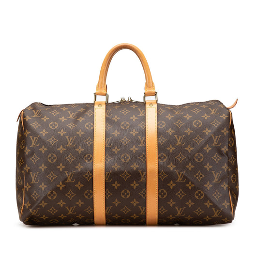 Louis Vuitton Monogram Keepall 45 Brown