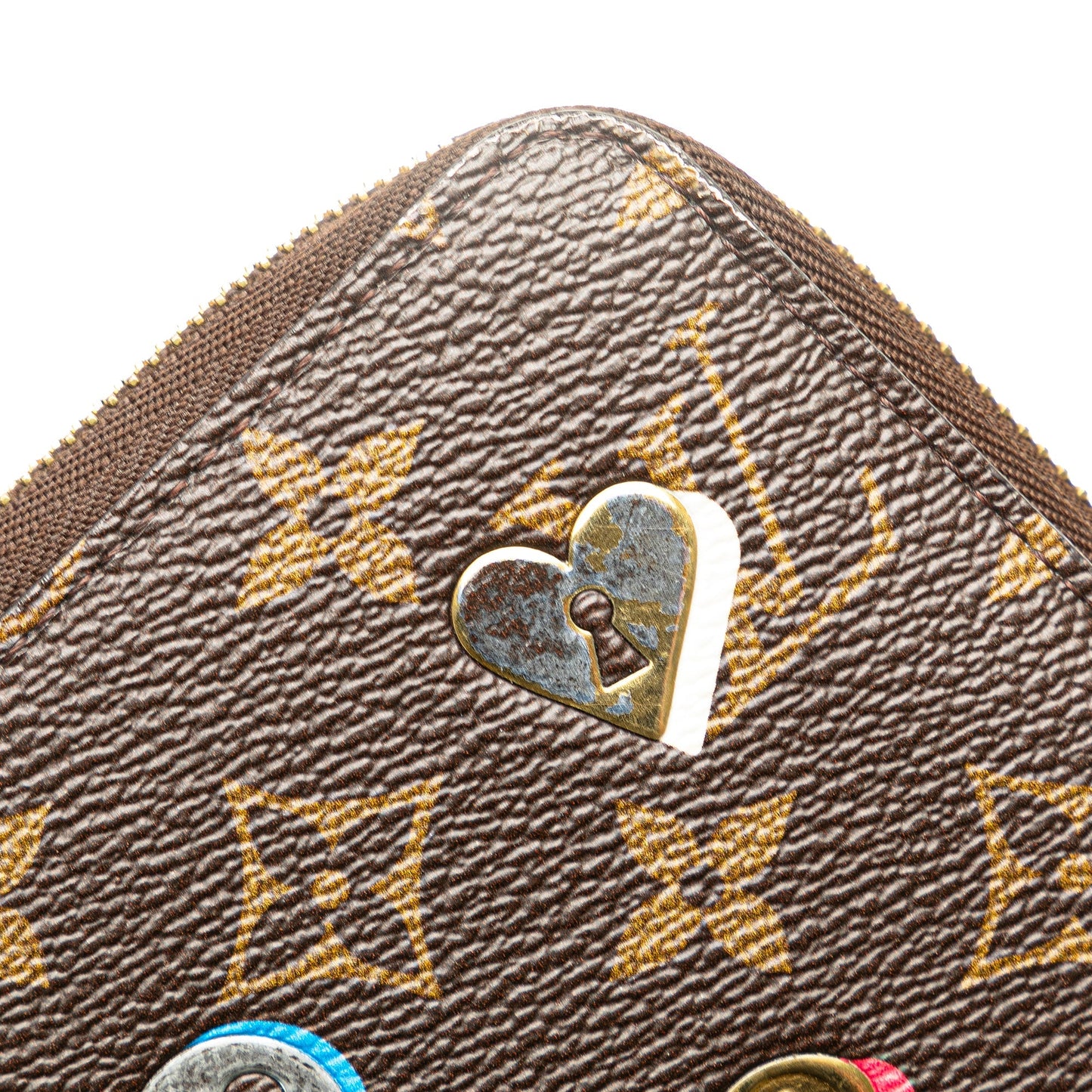 Louis Vuitton Monogram Love Lock Zippy Wallet Brown