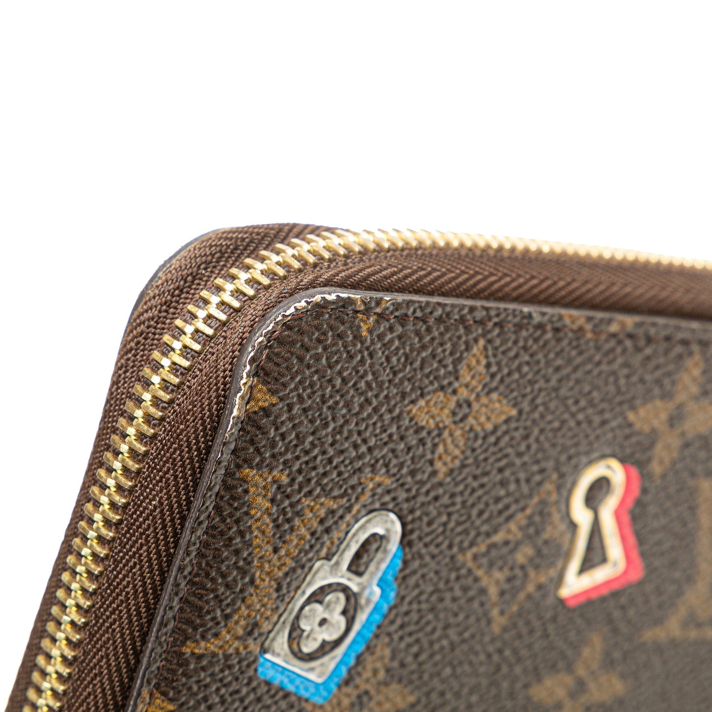 Louis Vuitton Monogram Love Lock Zippy Wallet Brown