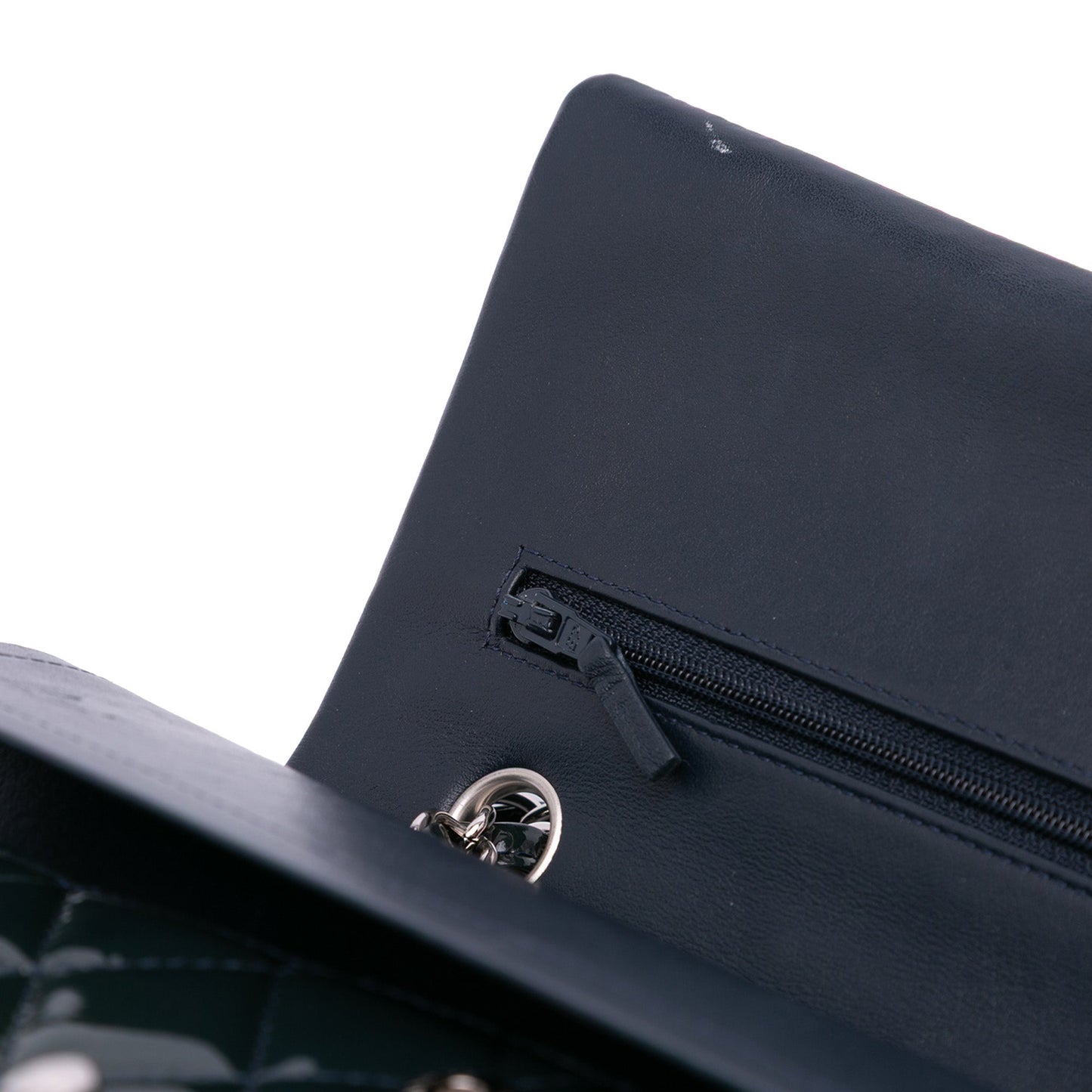 Chanel Medium Classic Patent Double Flap Blue