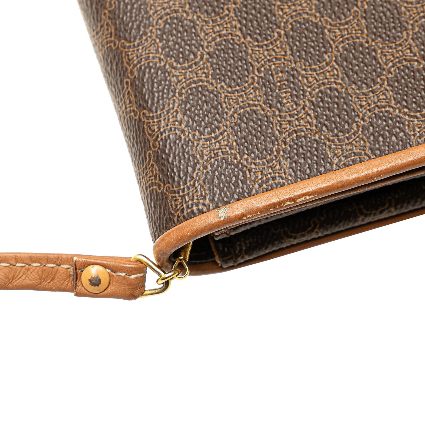 Celine Macadam Coated Canvas Crossbody Brown