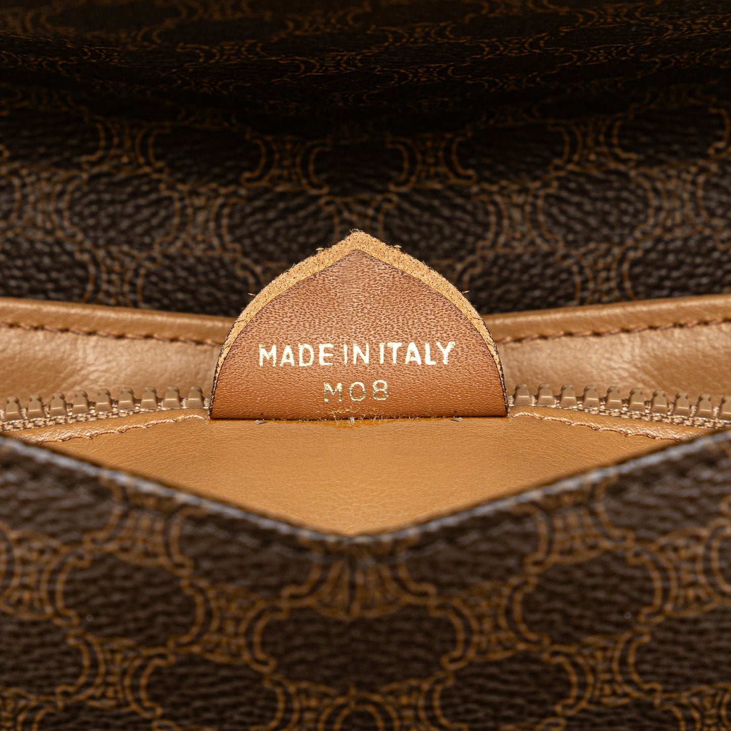 Celine Macadam Coated Canvas Crossbody Brown