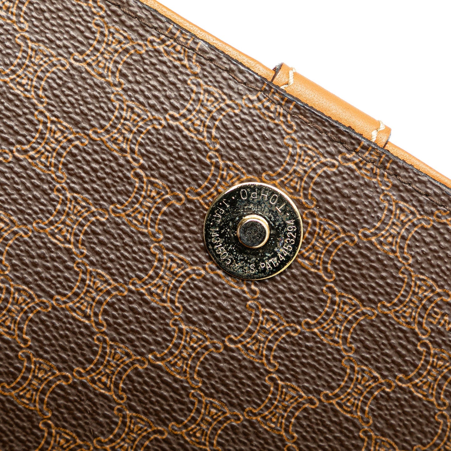 Celine Macadam Coated Canvas Crossbody Brown