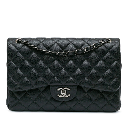 Chanel Jumbo Classic Caviar Double Flap Black