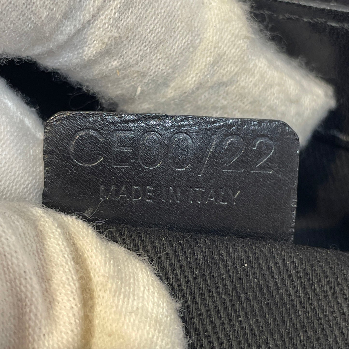 Celine C Macadam Suede Handbag Black