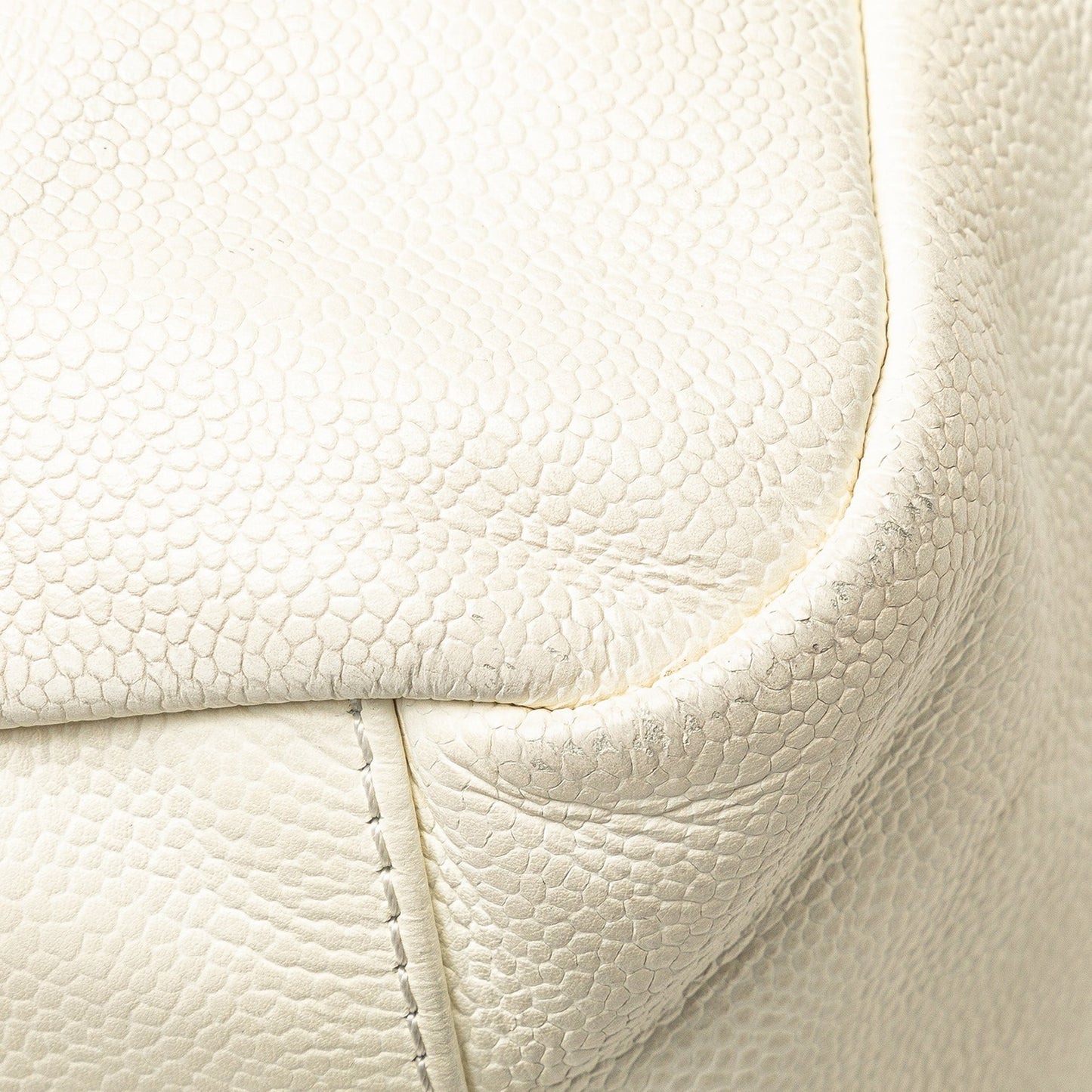 Chanel Caviar Perforated Hollywood Accordion Flap White