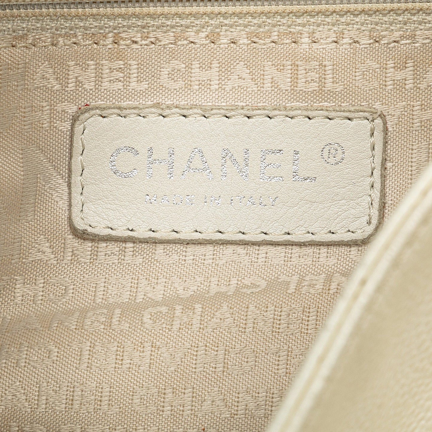 Chanel Caviar Perforated Hollywood Accordion Flap White
