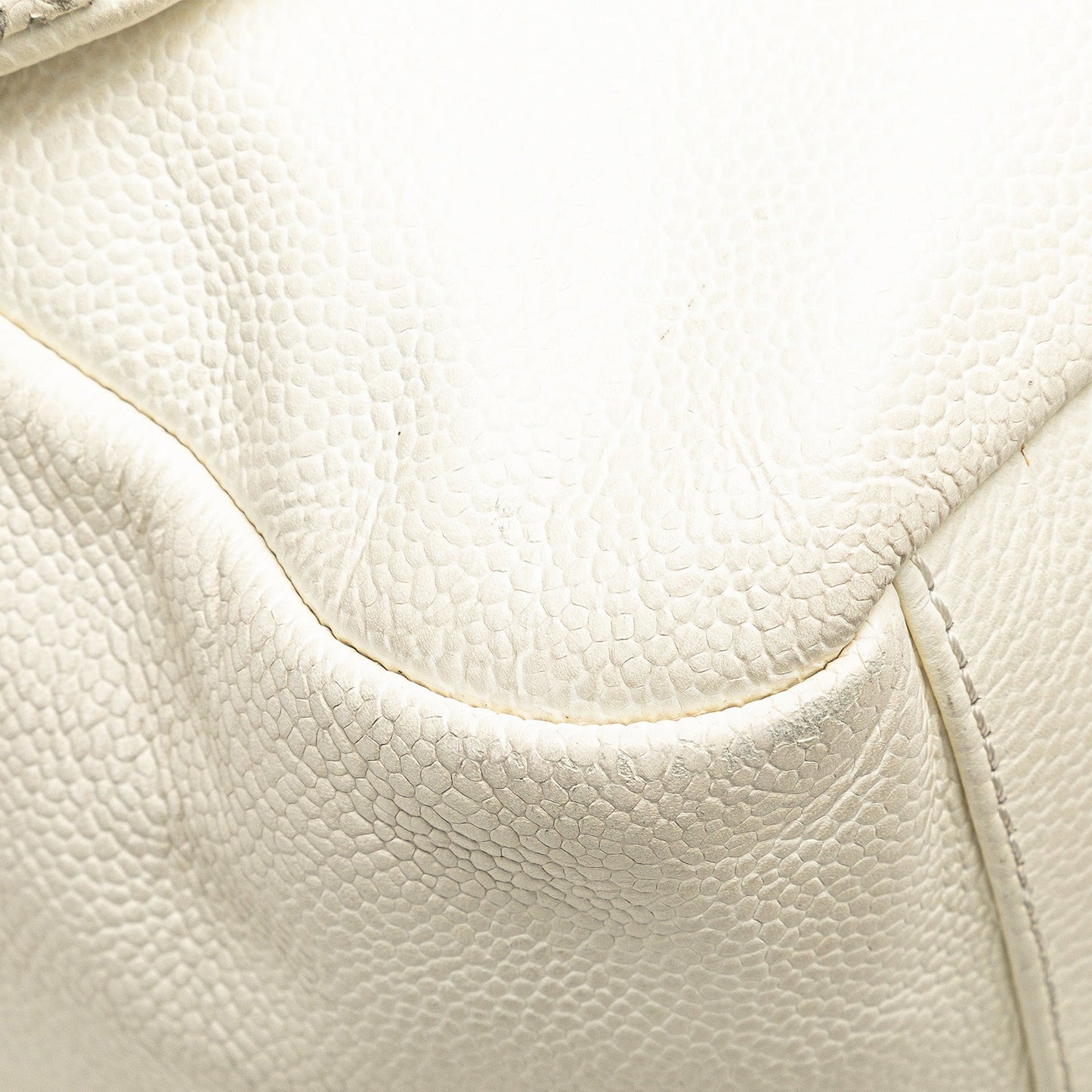 Chanel Caviar Perforated Hollywood Accordion Flap White
