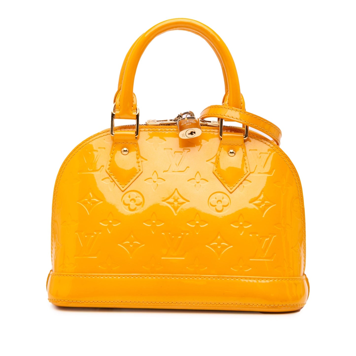 Louis Vuitton Monogram Vernis Alma BB Yellow