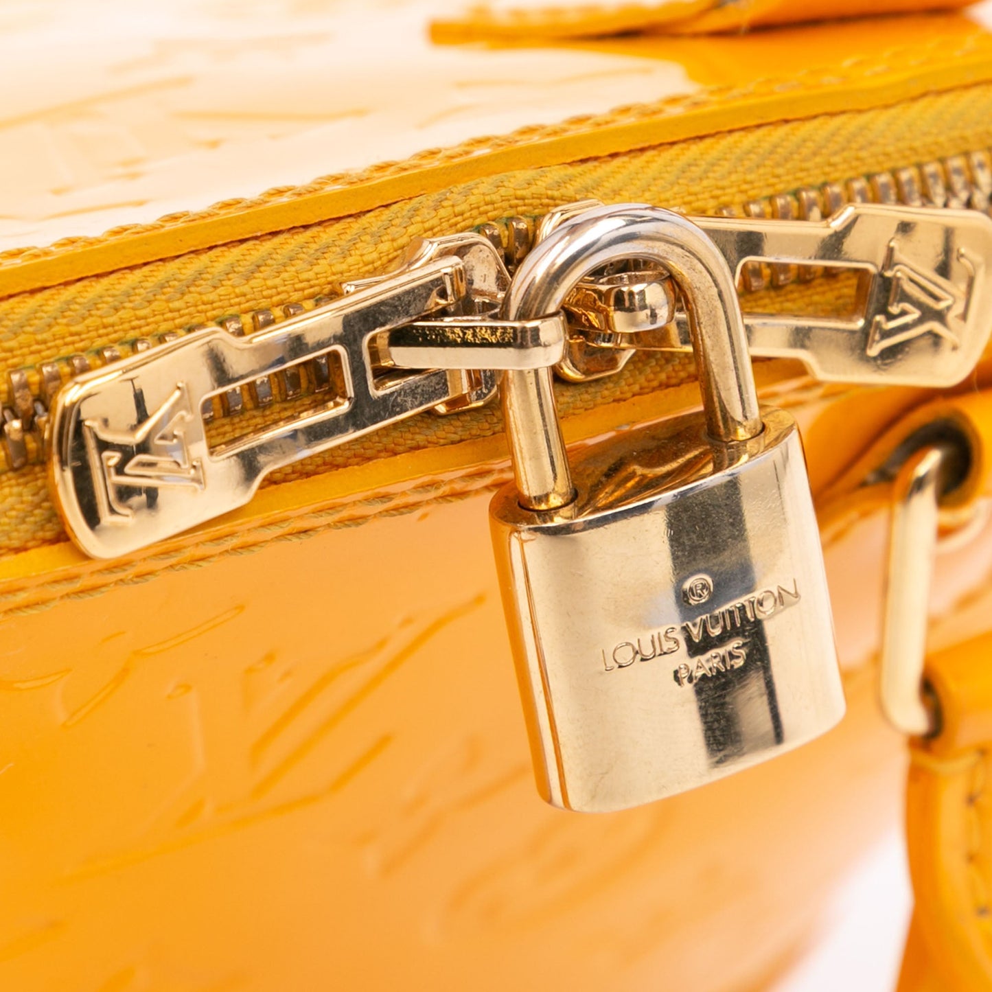 Louis Vuitton Monogram Vernis Alma BB Yellow