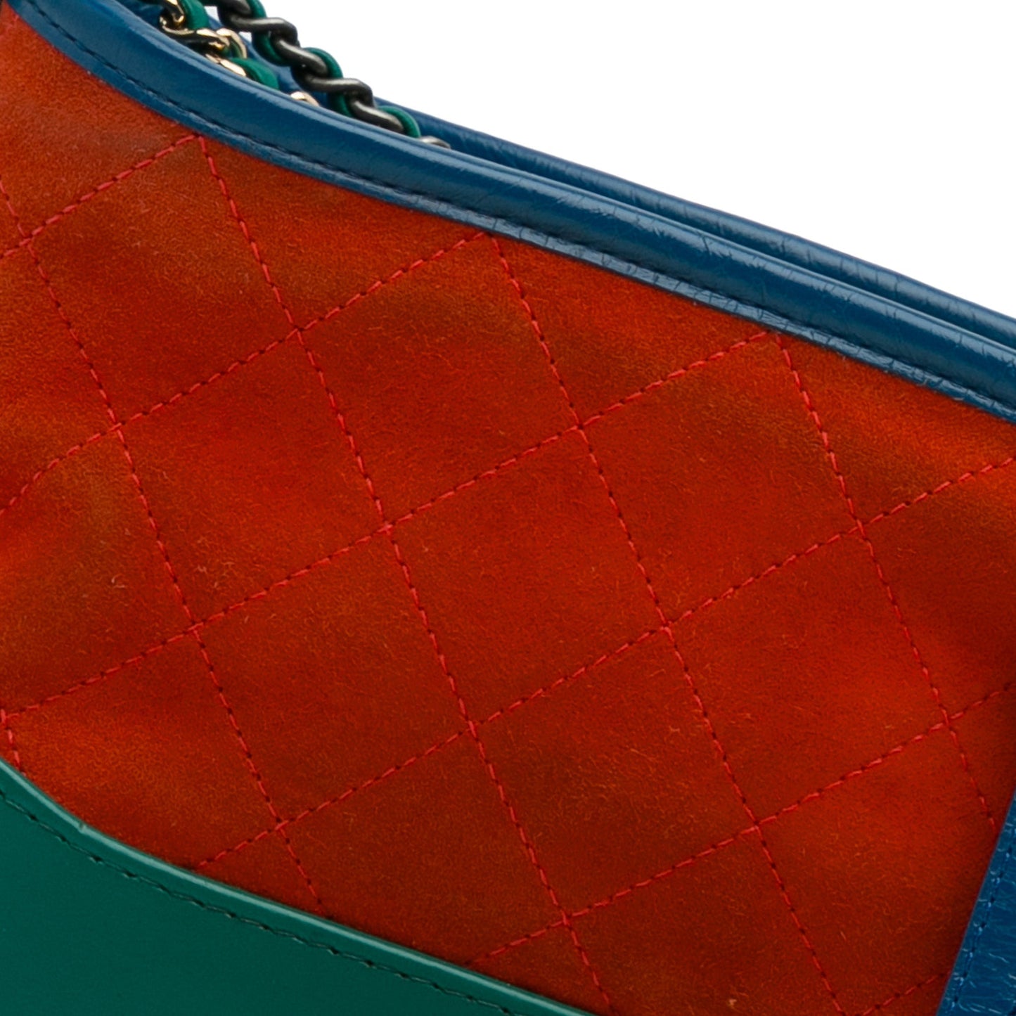 Chanel Small Suede Gabrielle Crossbody Orange