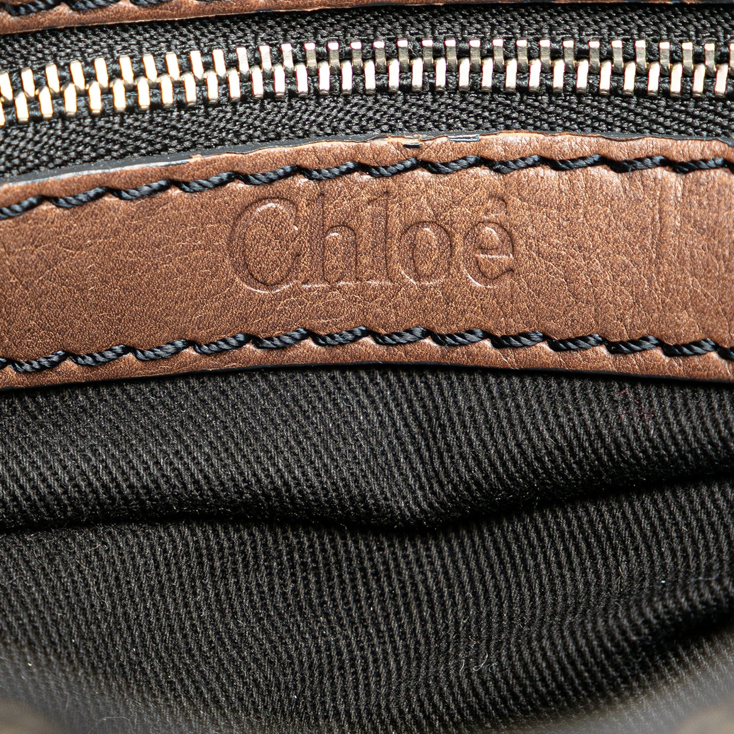 Chloé Mini Tweed Paddington Handbag Brown