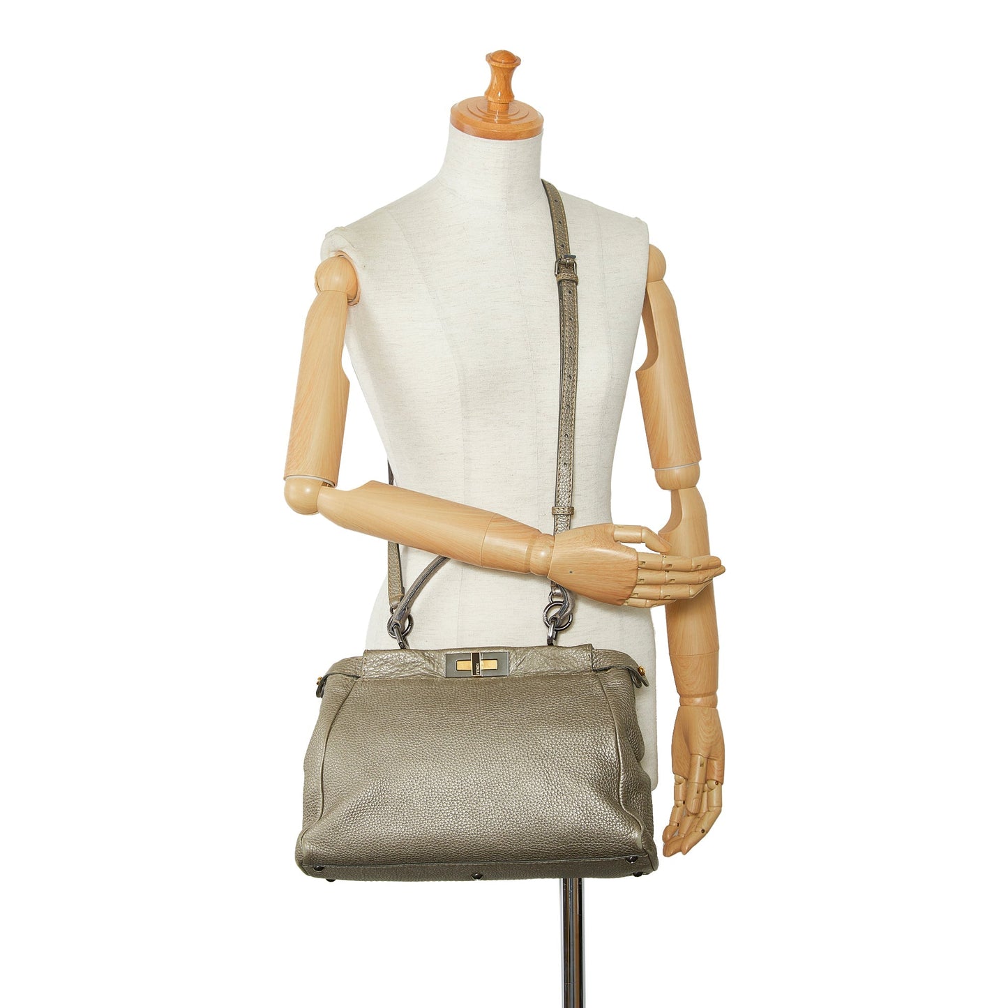 Fendi Medium Selleria Peekaboo Silver
