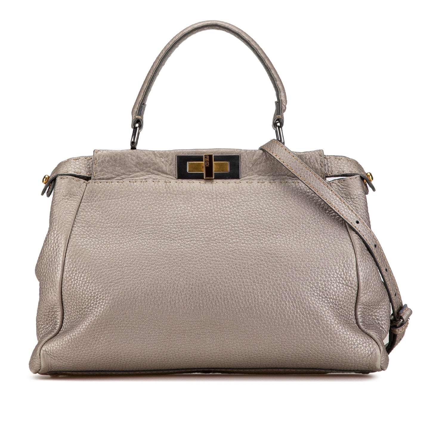 Fendi Medium Selleria Peekaboo Silver