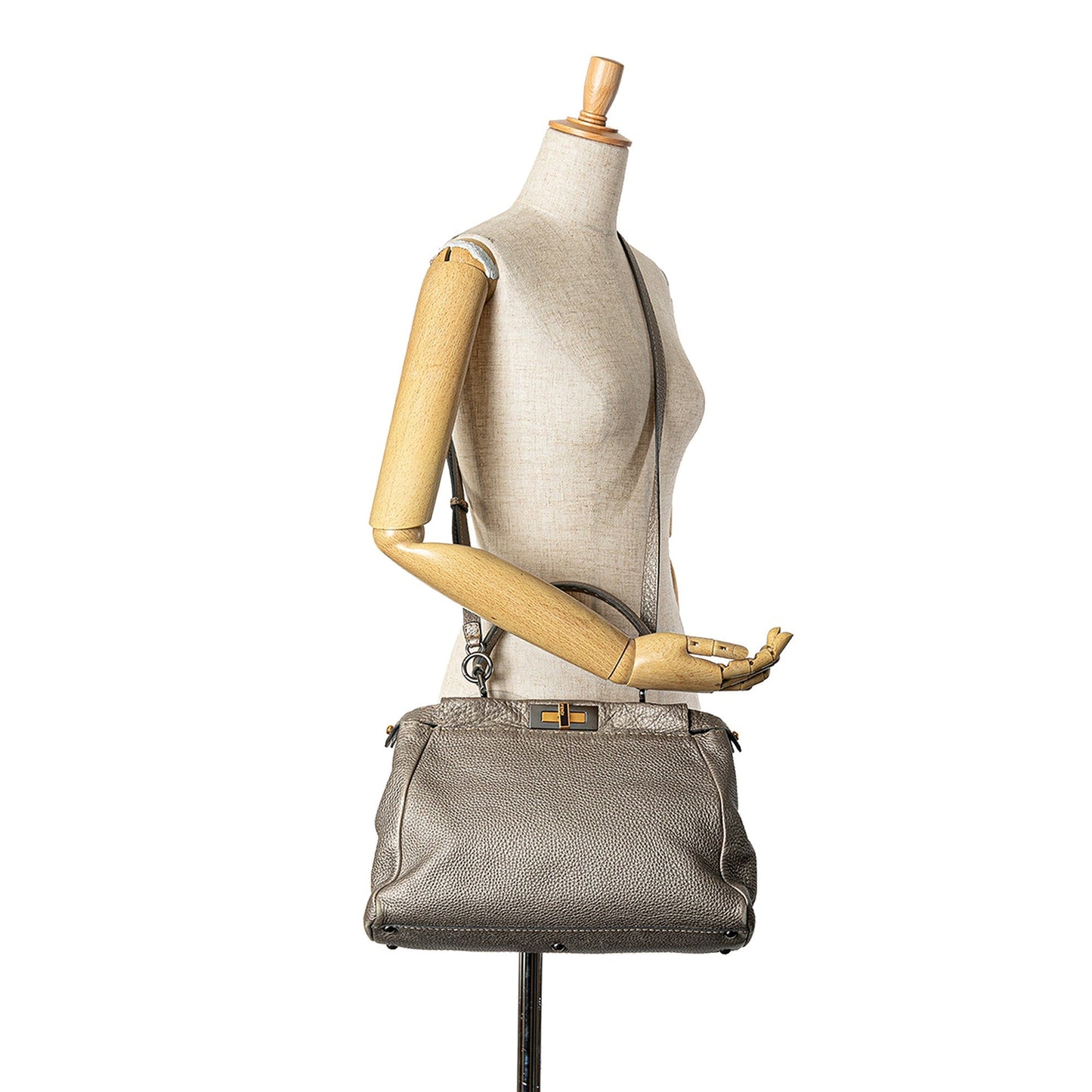 Fendi Medium Selleria Peekaboo Silver