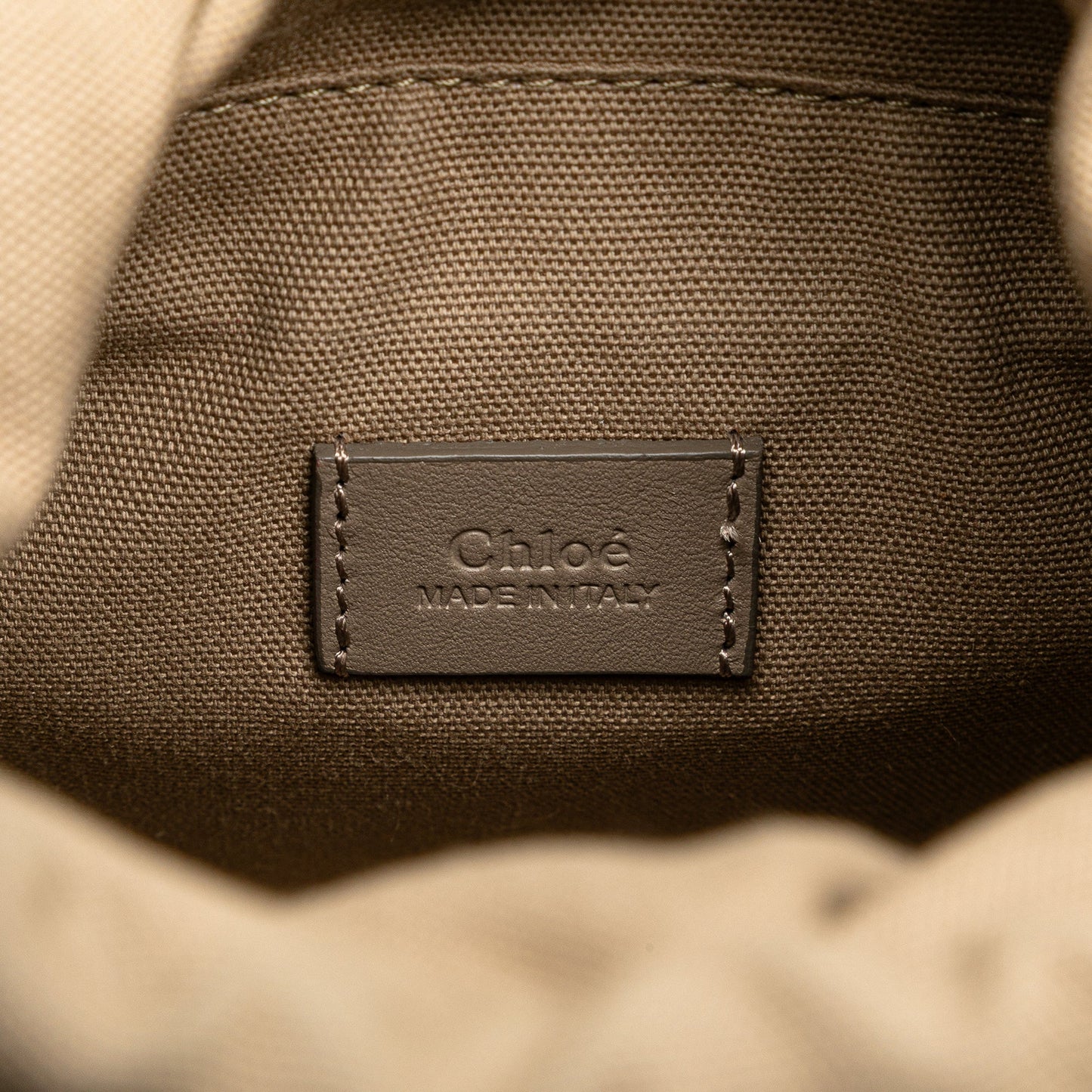 Chloé Mini Calfskin Roy Bucket Bag Brown