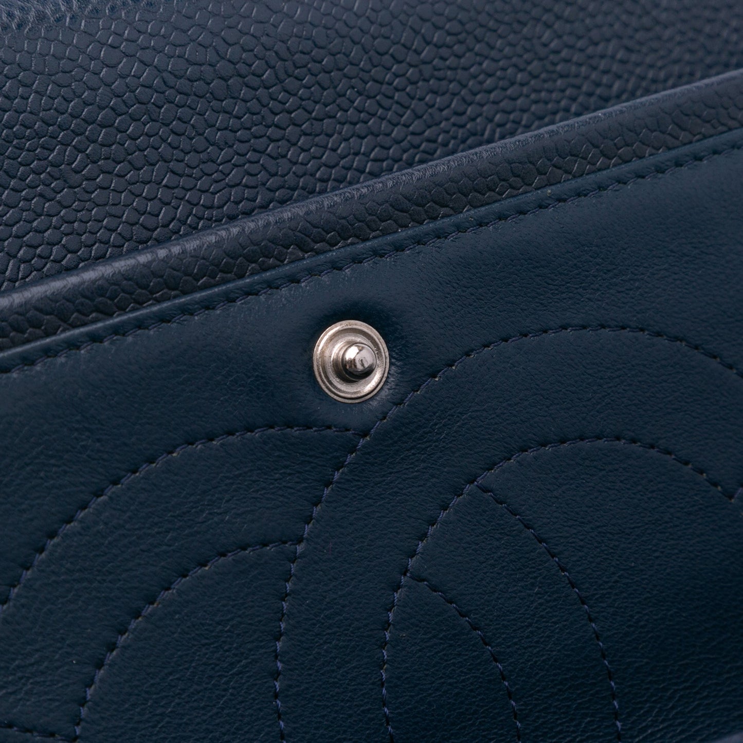 Chanel Jumbo Classic Caviar Double Flap Blue
