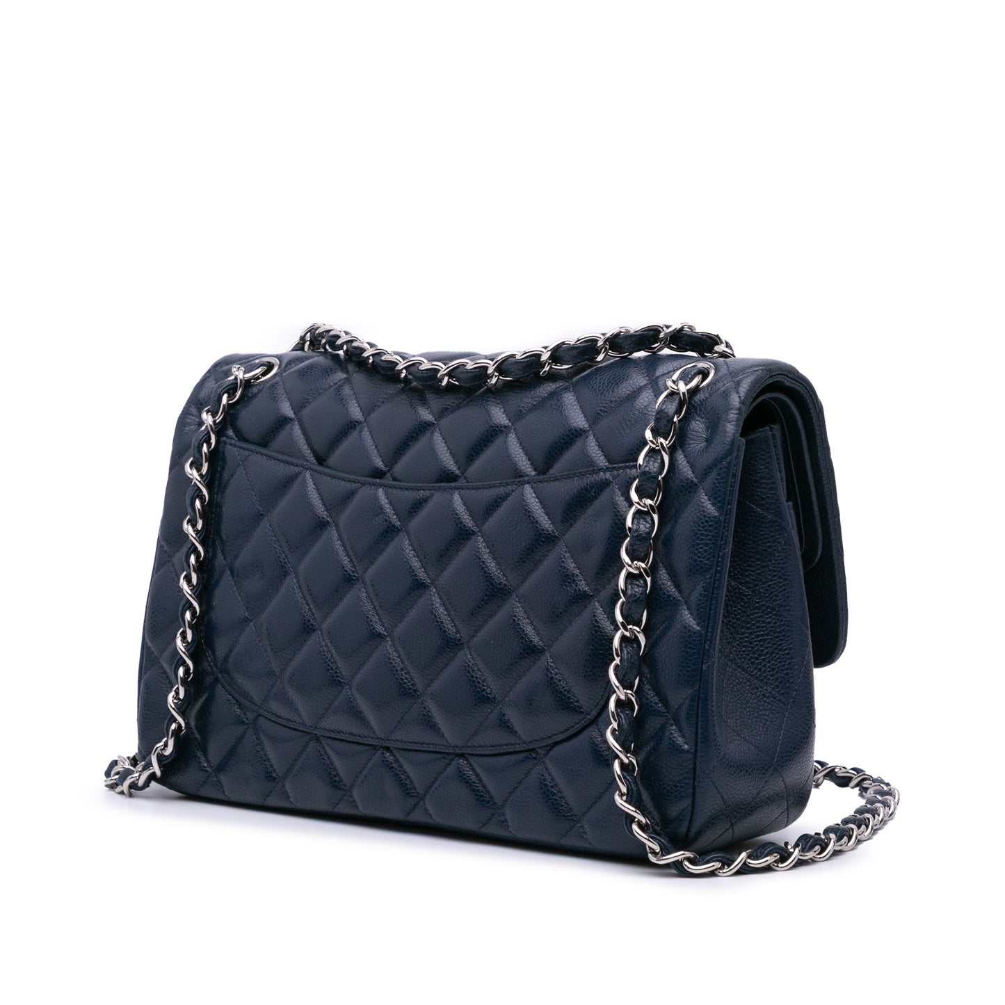 Chanel Jumbo Classic Caviar Double Flap Blue