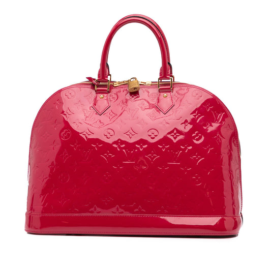 Louis Vuitton Monogram Vernis Alma GM Red