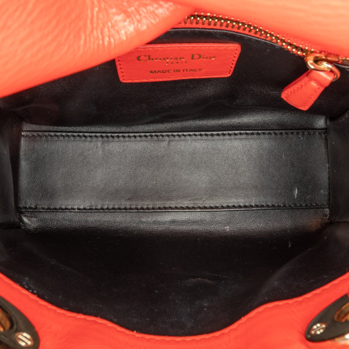 Dior Mini Calfskin Sequin Embellished Lady Dior Red
