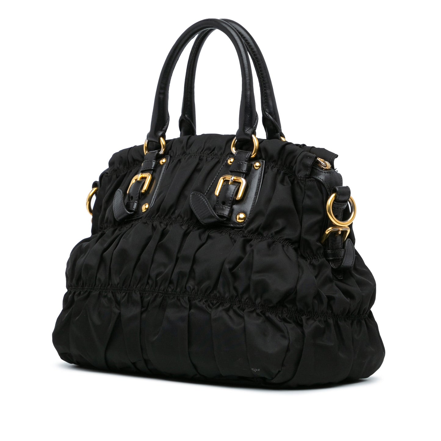 Prada Tessuto Gaufre Satchel Black