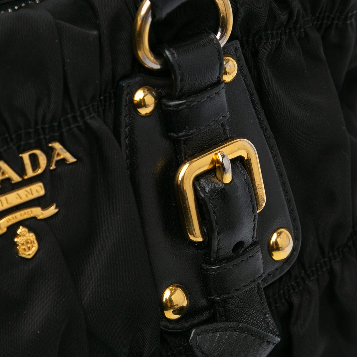 Prada Tessuto Gaufre Satchel Black