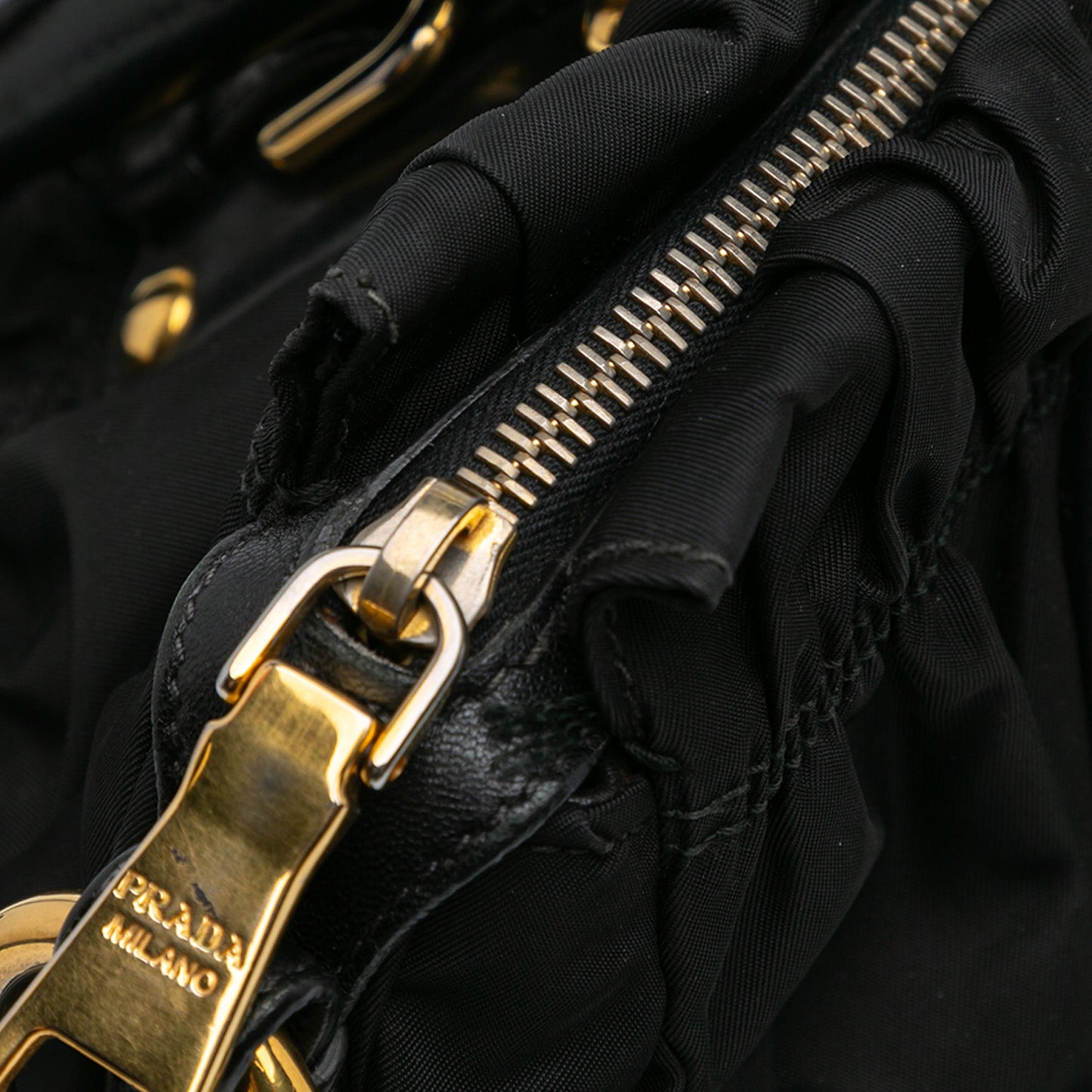 Prada Tessuto Gaufre Satchel Black
