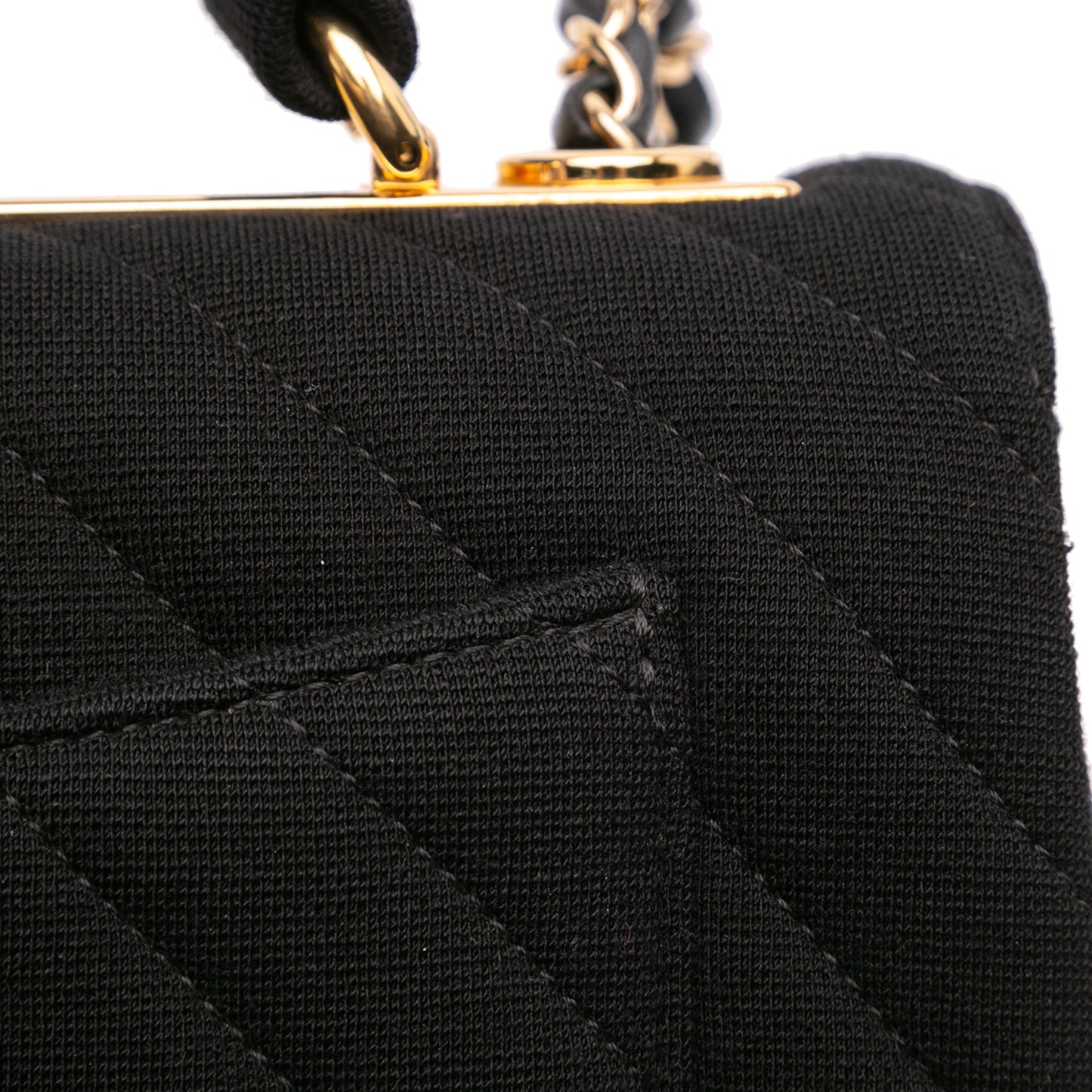 Chanel Small Chevron Jersey Trendy CC Flap Black