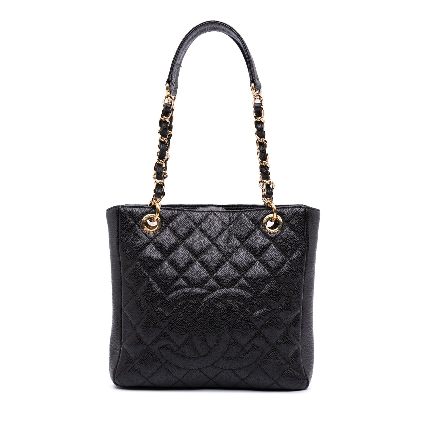 Chanel Petite Caviar Shopping Tote Black