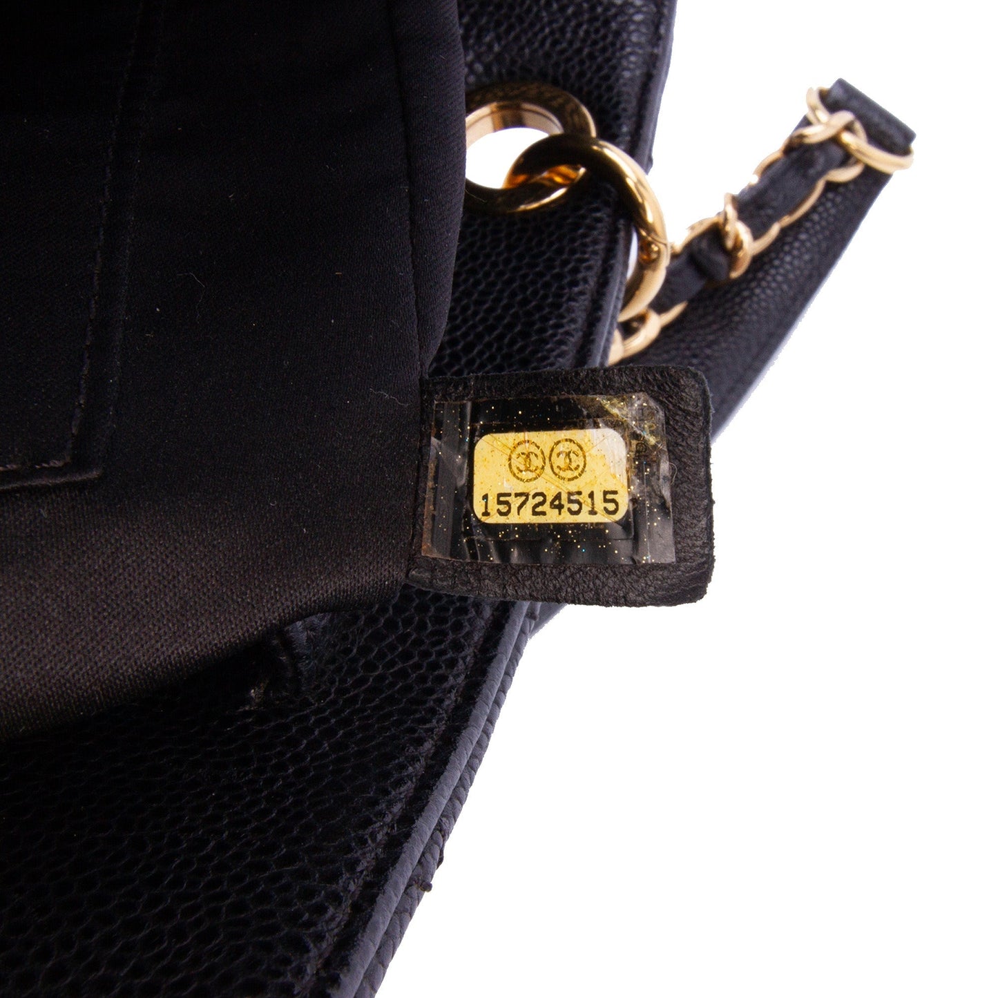Chanel Petite Caviar Shopping Tote Black