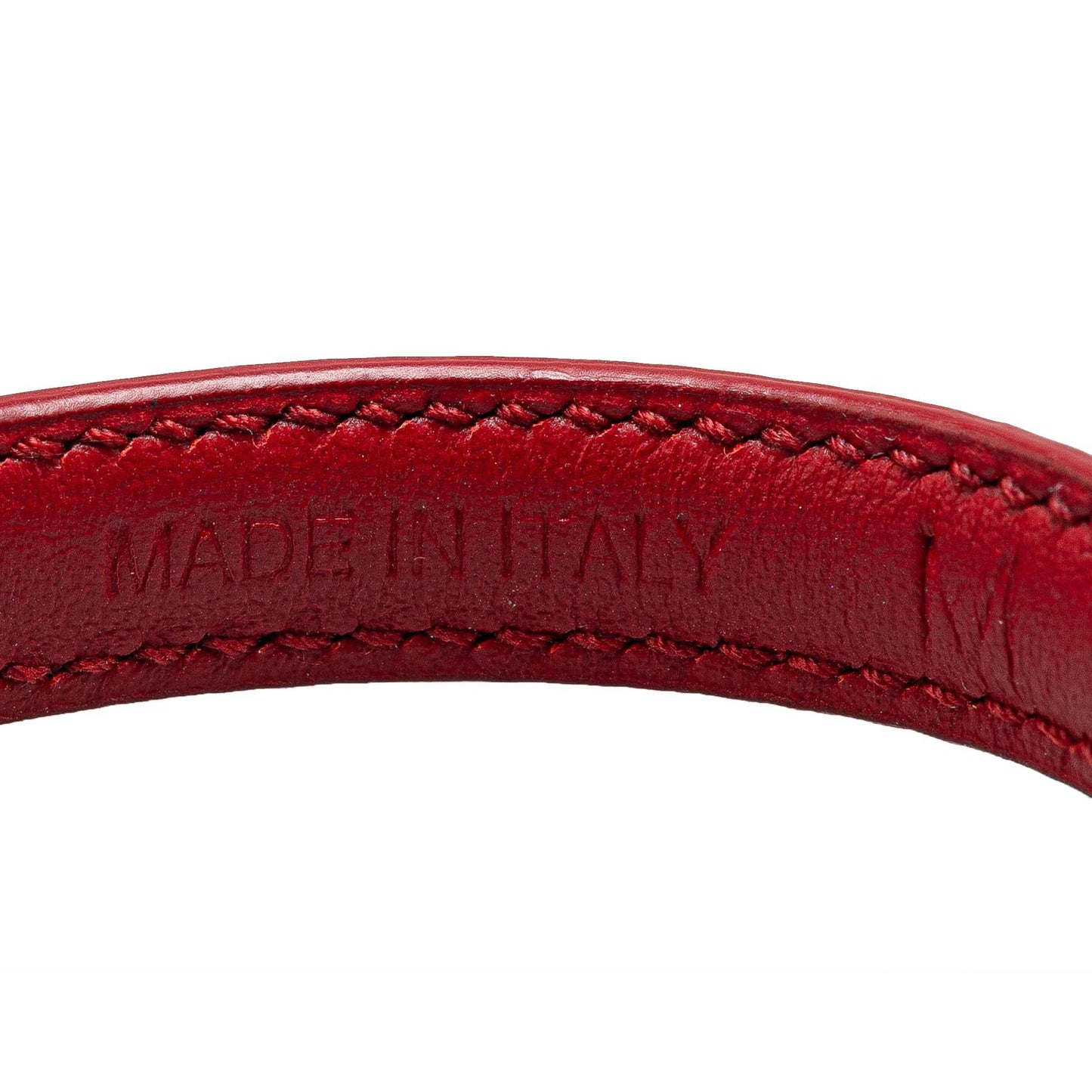 Prada Saffiano Leather Bracelet Red