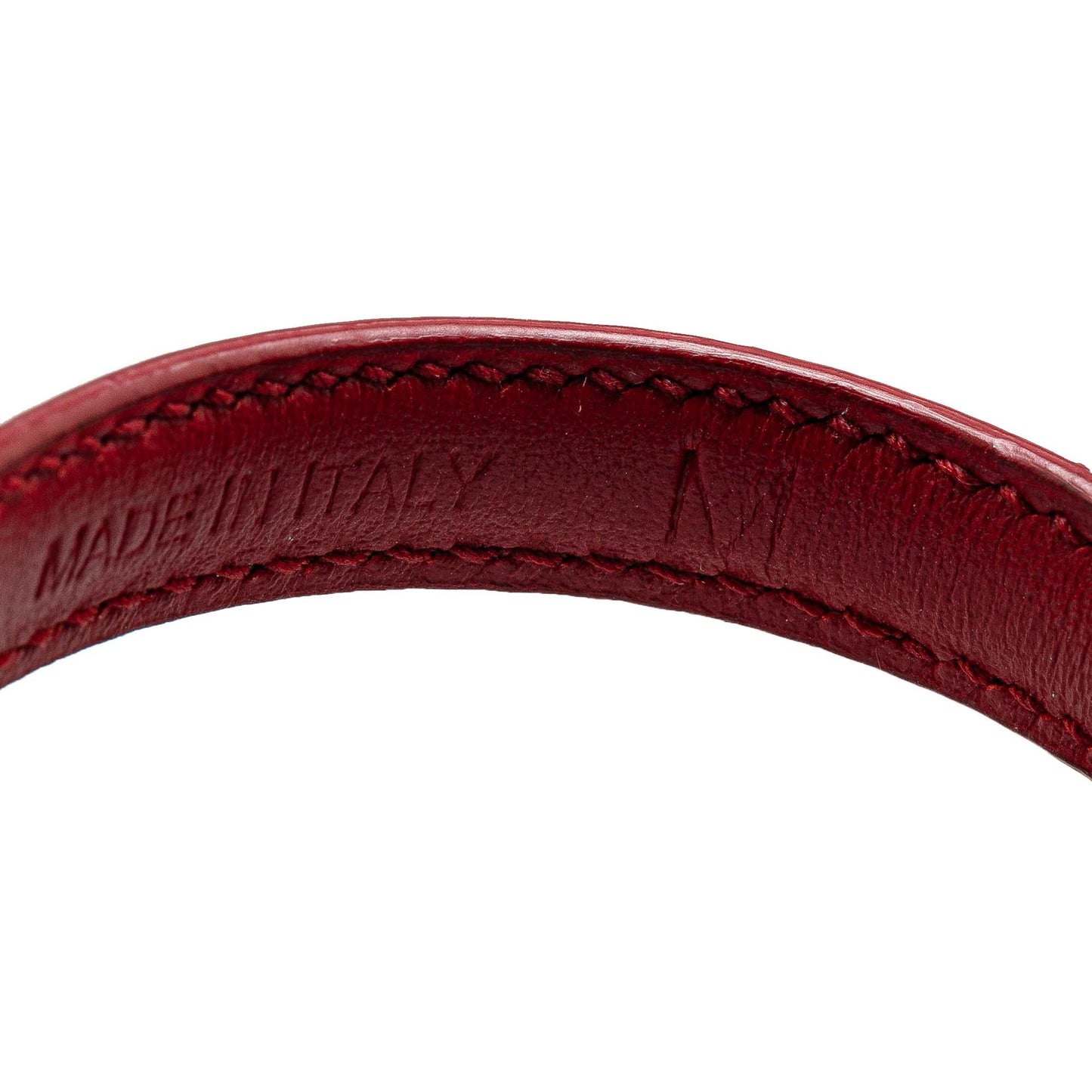 Prada Saffiano Leather Bracelet Red